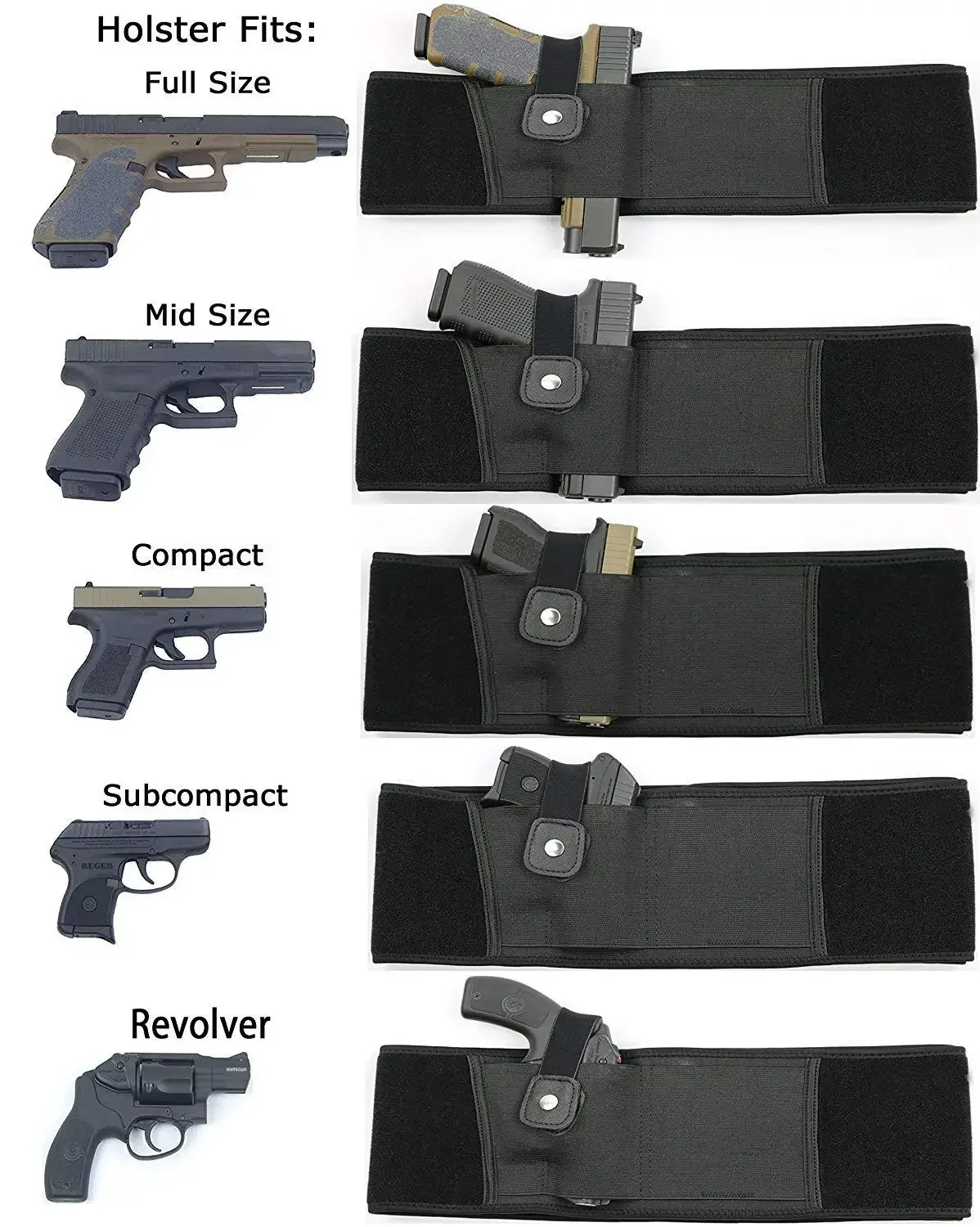 Funda Universal para pistola, cinturón oculto portátil, defensa de tiro de caza para Glock 1911 CZ-75 - imagen 3