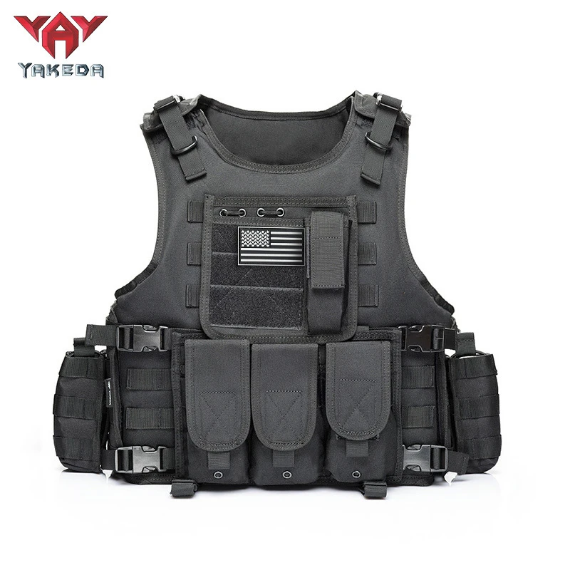 Chaleco de caza anfibio de tela de poliéster YAKEDA 600D, desmontable y ampliable