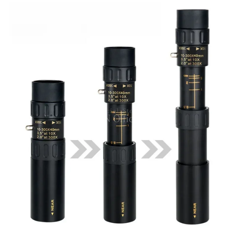 Telescopio Monocular profesional de largo alcance para caza y acampada, binoculares potentes portátiles HD 4K con Zoom 10-300x40, BAK4-Prisms - imagen 5