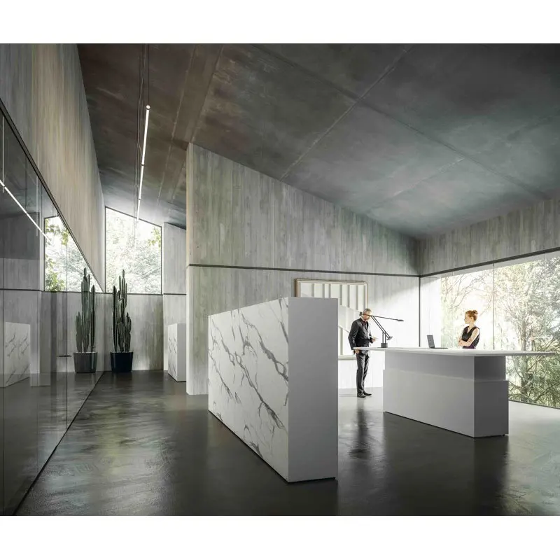 Mesa de comedor de isla Rock, combinación de silla y mesa de comedor de suspensión acrílica de alta gama, villa de lujo simple y moderna - imagen 4