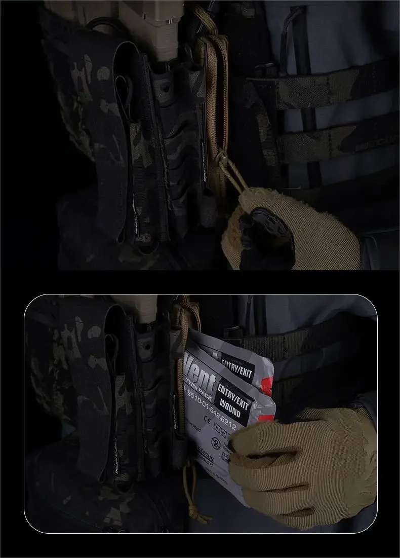 Chaleco táctico con bolsillo interior y anilla para correas - imagen 2
