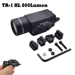 Luz de caza táctica Flshlight de 800 lúmenes con llave de localización de riel compatible con riel de 20mm luz de caza Airsoft luz LED antorcha colgante