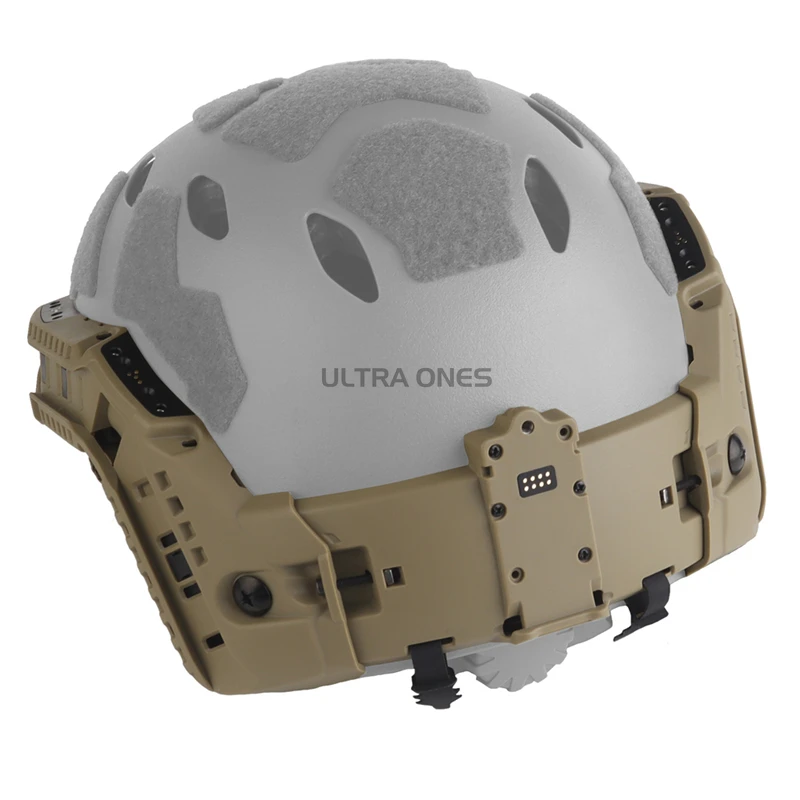 Luz táctica para casco con riel de arco, conjunto de caja de batería, luces de señal de cabeza blancas/IR, sistema de iluminación CS para casco de corte súper alto - imagen 4