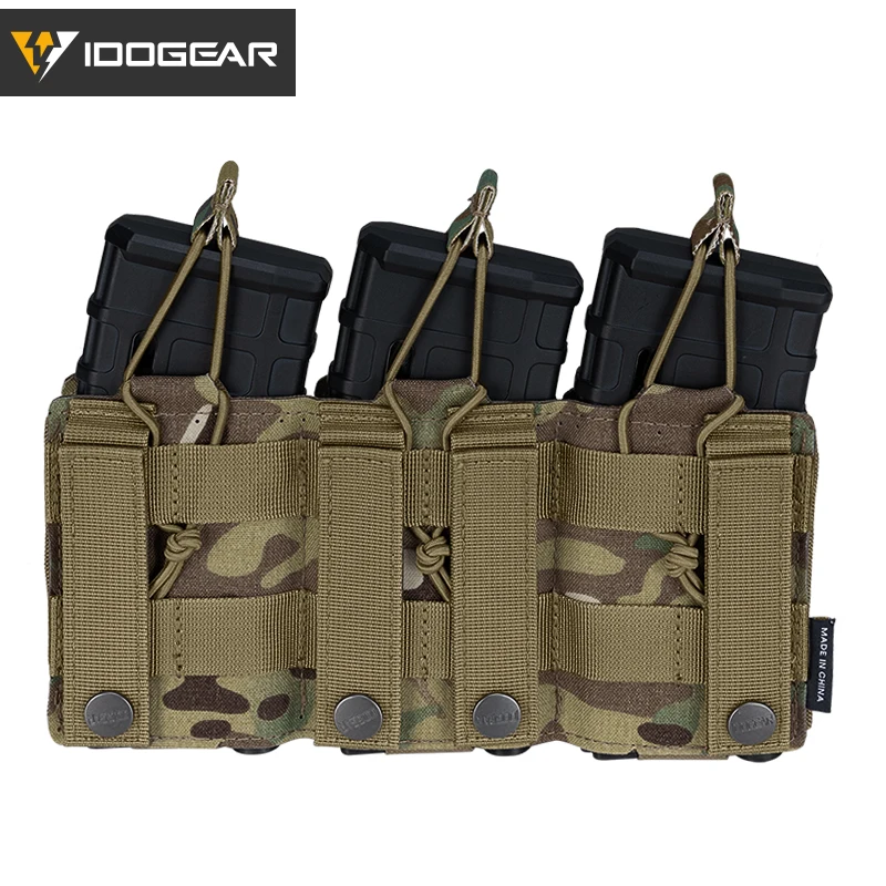 Idogear-bolsa táctica Lsr 9mm 556 Mag, Triple Mag Carrier Molle, Airsoft - imagen 3