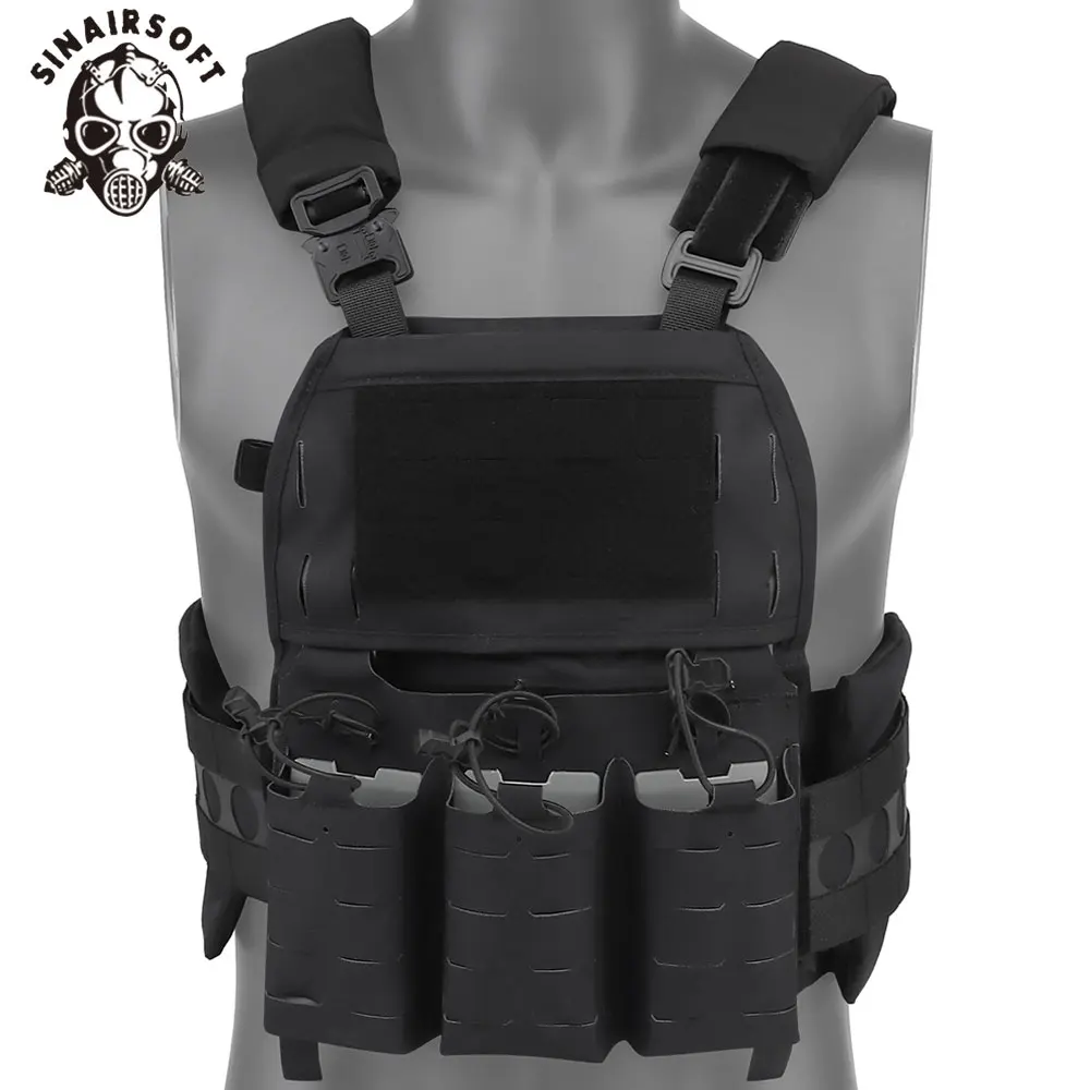 SINAIRSOFT-Chaleco táctico V5 para PC con módulo de cremallera trasera, sistema MOLLE de liberación rápida para accesorios de caza y Paintball - imagen 3
