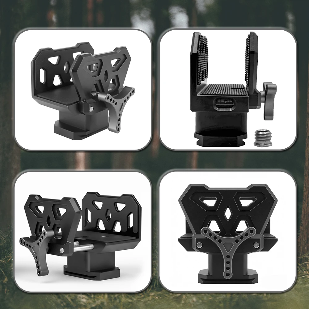 Adaptador de Clip para sillín de tiro, abrazadera de montaje para Rifle con tablero de liberación rápida Compatible con abrazadera de pistola de aleación de aluminio de rosca de 3/8" - imagen 5