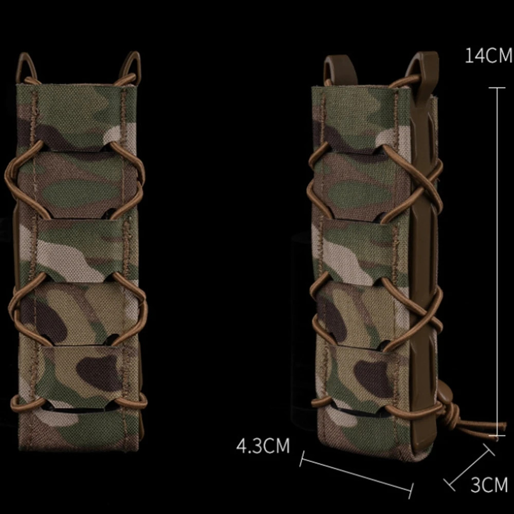 Funda táctica MOLLE larga AK con bolsillo extendido