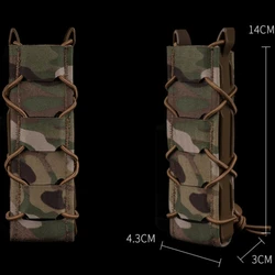 Funda táctica MOLLE larga AK con bolsillo extendido