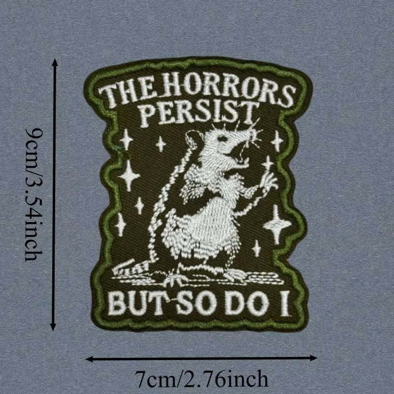 The Horrors Persist But So Do I – Parche de moral táctico con velcro - imagen 2