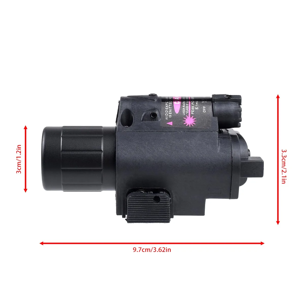 Linterna táctica con interruptor remoto, punto rojo, la-ser, luz de pistola para Glock 17 19 / 20mm, riel de caza - imagen 4