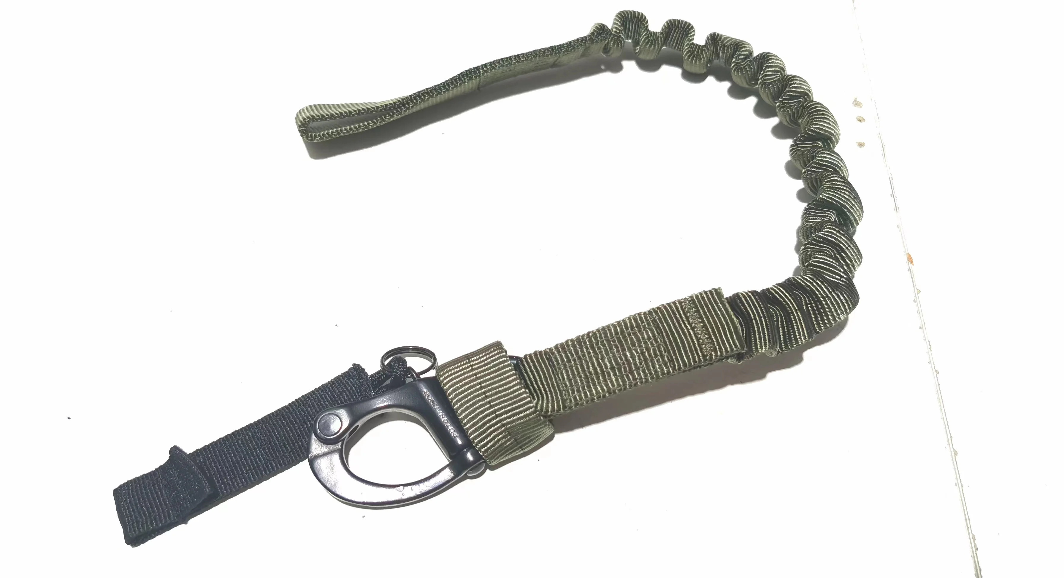 Poa180 cinturón de cuerda Verde pequeña, cuerda de seguridad con forma de Marsoc, cuerda elástica de grillete de acero inoxidable - imagen 2