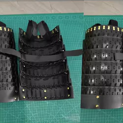 Protectores para hombro y brazo con forro cuero placas armadura negras