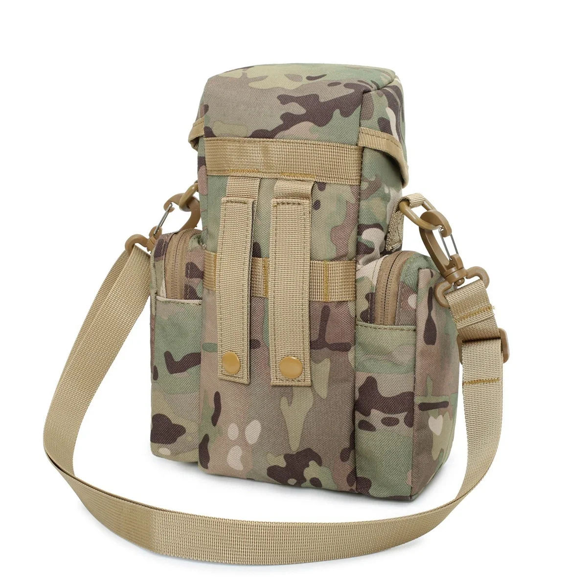 Bolsa para botella de agua portátil, bolso cruzado táctico para exteriores, soporte multifuncional para botella de agua deportiva para uso en la playa