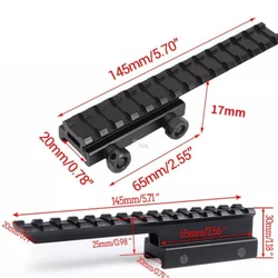 Adaptador vertical Picatinny para mira telescópica y linterna láser