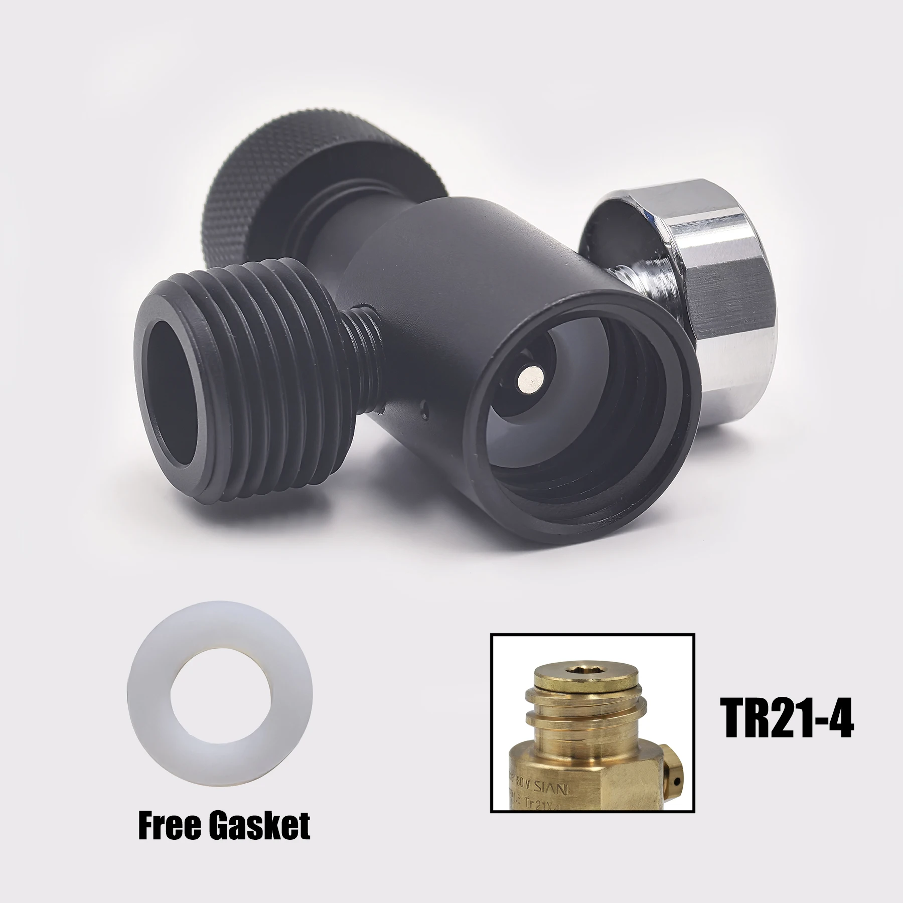 Cilindro de dióxido de carbono para agua gaseosa, adaptador de llenado de repuesto, conector de válvula, tanque, acuario, fermentación casera, Tr21-4 a W21.8-14 - imagen 5