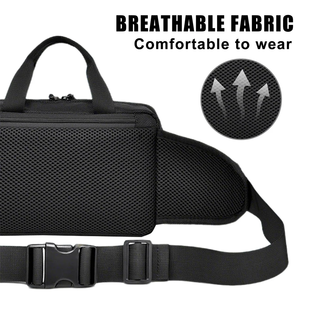 Riñonera táctica impermeable bandolera MOLLE para senderismo - imagen 5