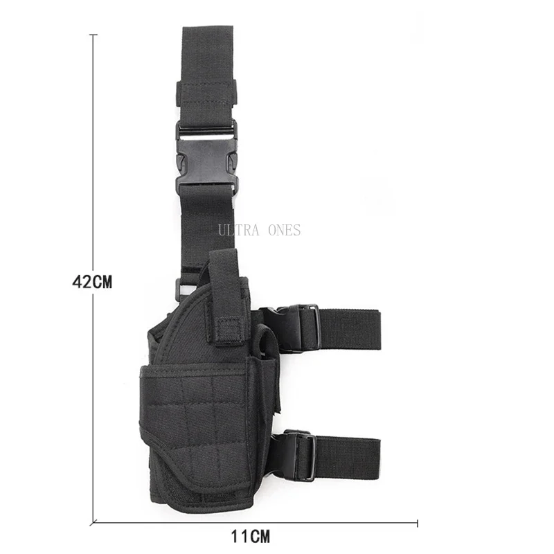 Funda táctica Universal para pierna, plataforma para muslo, fundas para pistola MOLLE para caza y tiro con correas Molle ajustables - imagen 2