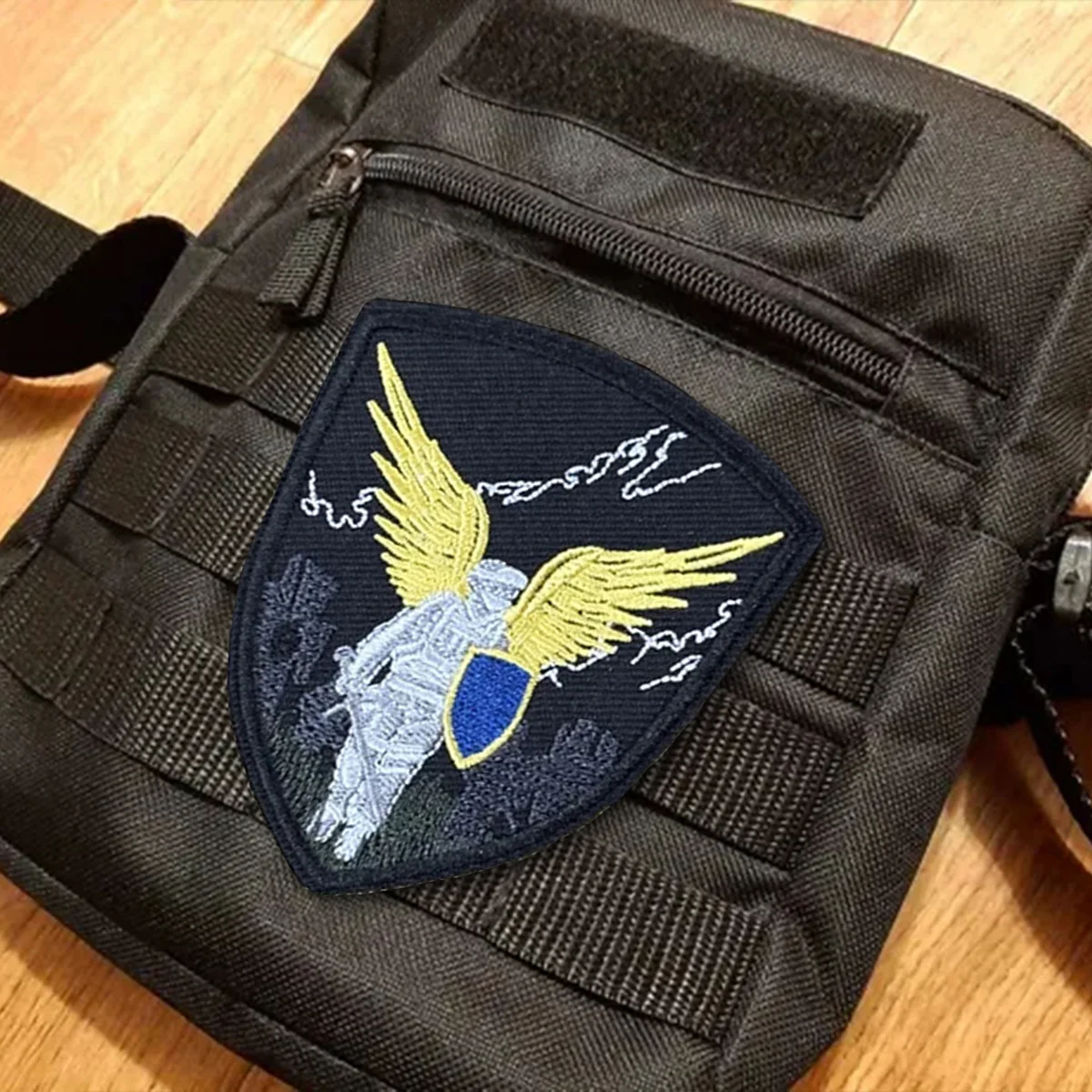 Parches tácticos The Warrior of Wing, parche bordado con gancho y bucle, insignia de moral militar, apliques de combate, pegatinas para mochila - imagen 3