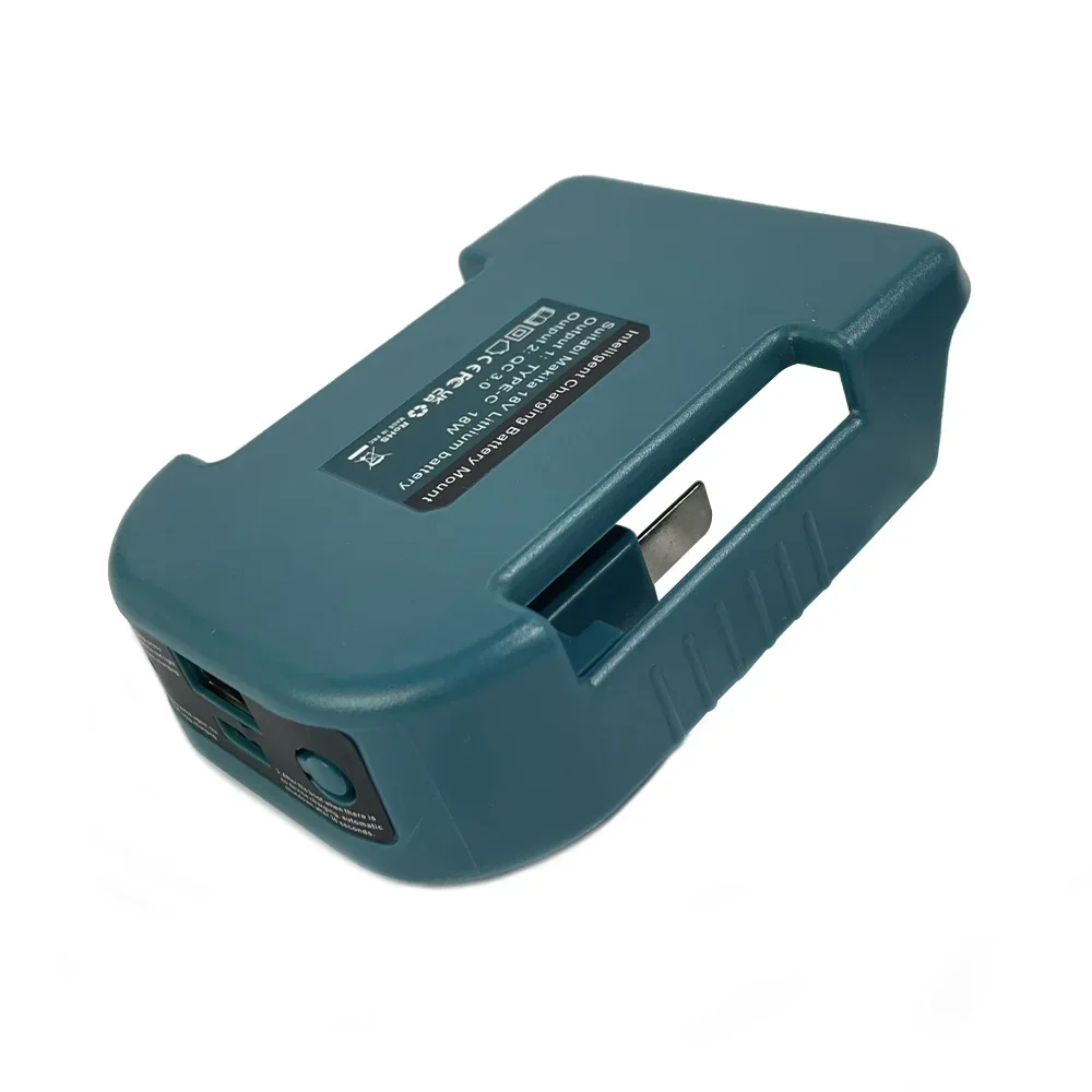 Nuevo soporte de batería con adaptador de cargador USB tipo C QC3.0 para estante de almacenamiento de batería Makita de 18V para dispositivos de fijación - imagen 4