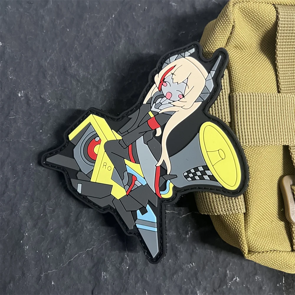 Insignia de moral táctica para perro SOPMOD II de primera línea para niñas, brazalete de PVC con agujero de conejo, mochila personalizada, parche decorativo con gancho y bucle - imagen 3