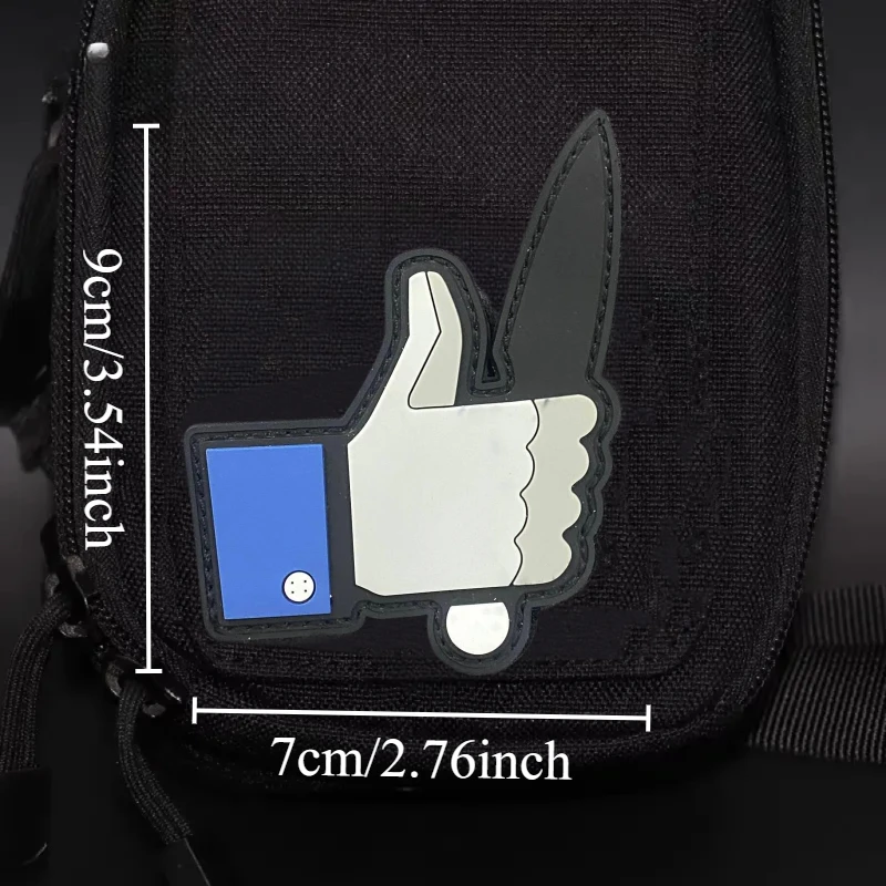 Parche "cuchillo", insignia de moral táctica, gancho y bucle de PVC, mochila militar, ropa, accesorio decorativo, pegatina, brazalete - imagen 4