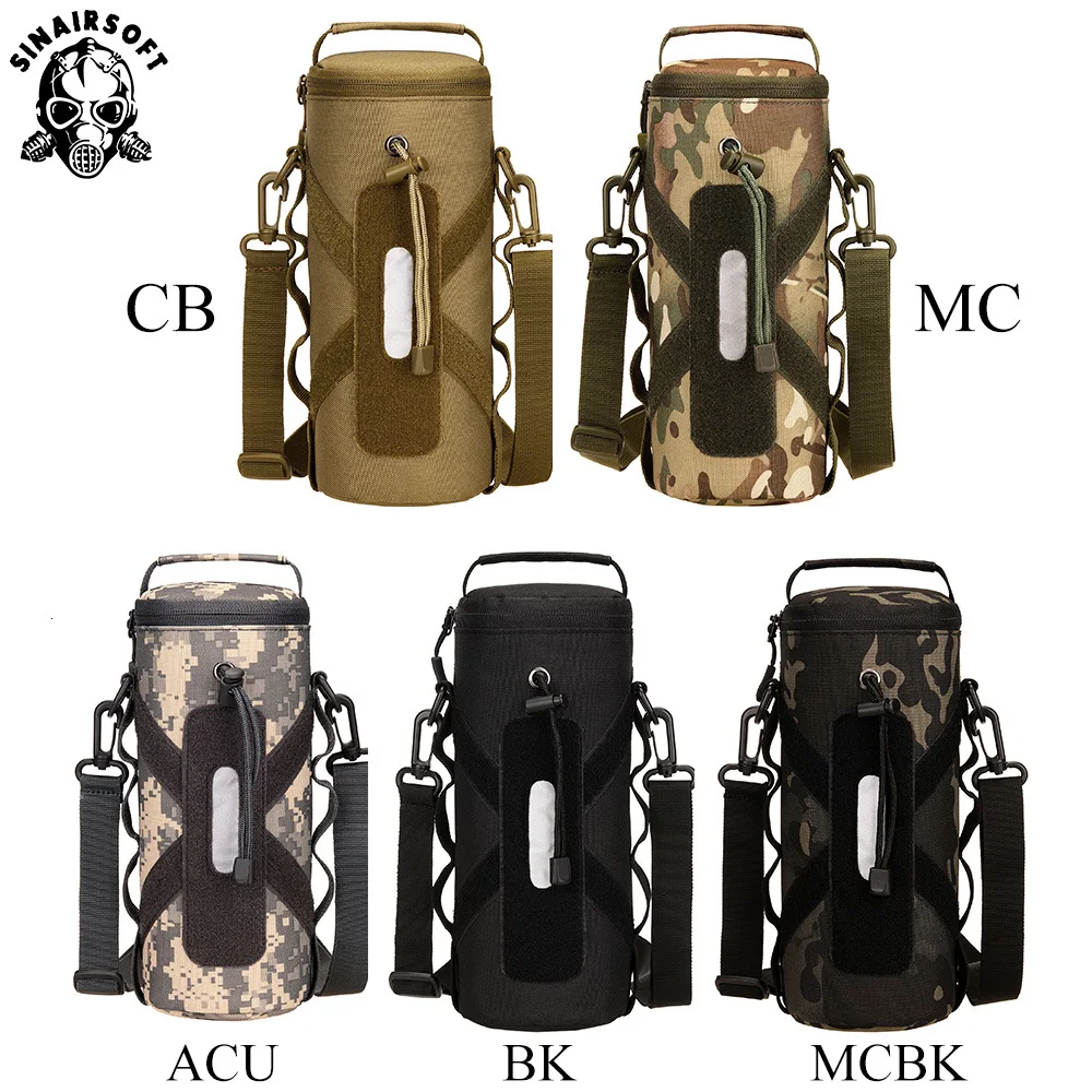 SINAIRSOFT-bolsa táctica Molle para botella de agua, mochila militar de nailon, funda para cantimplora, bolsa de viaje al aire libre, 1000Ml, novedad - imagen 5