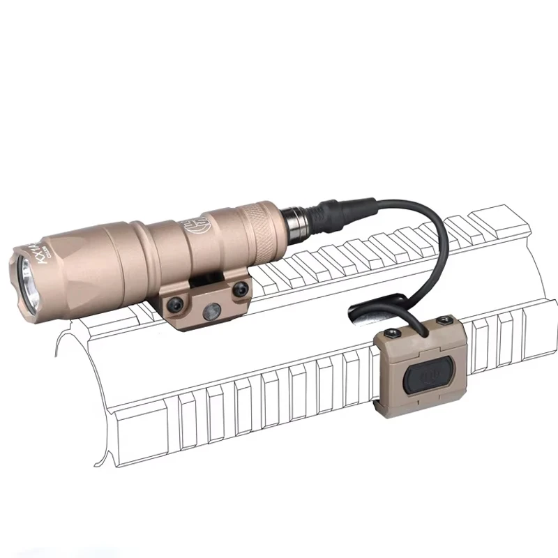 WADSN Airsoft táctico SF M600A M300C linterna M600 M300 PEQ PEQ-15 luz LED blanca con interruptor de presión Modbutton MLOK KEYMOD - imagen 2