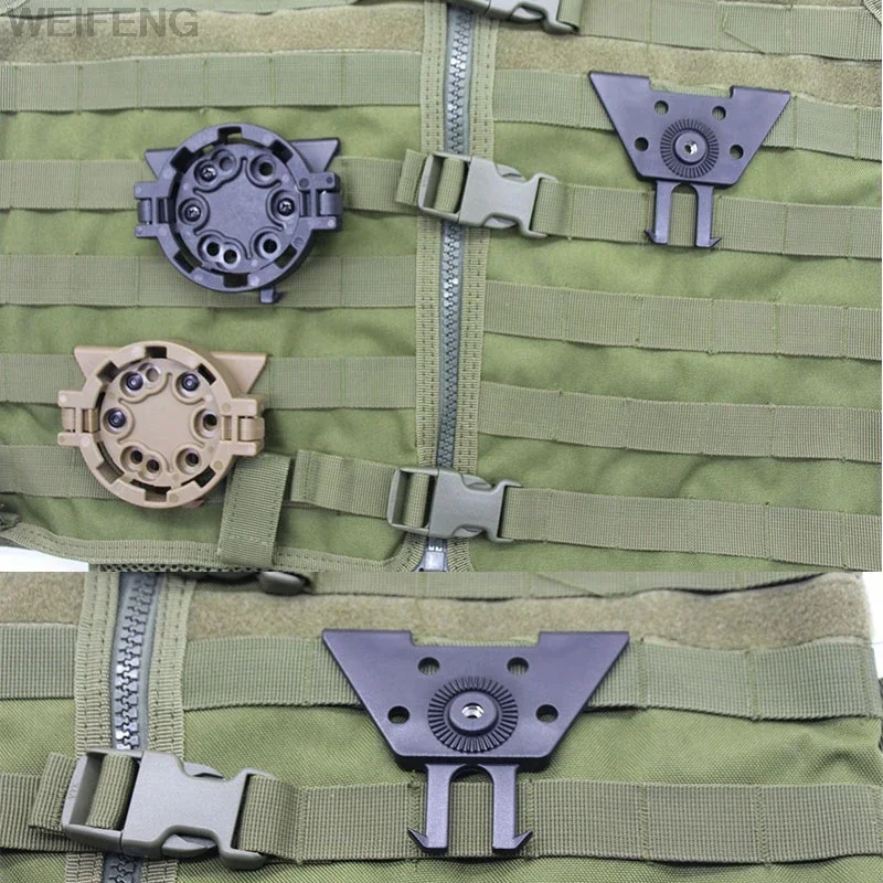 Adaptador táctico para funda de pistola Molle, accesorio Molle, plataforma de 360 grados, Kit de desconexión rápida, funda para pistola, adaptador para caza - imagen 5