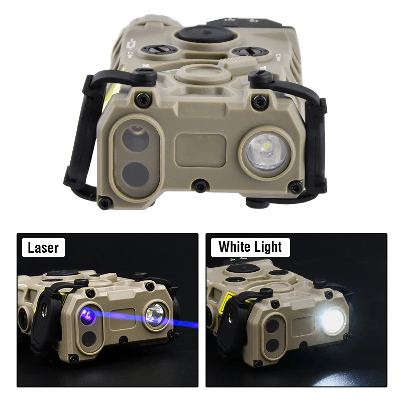 Linterna táctica Airsoft OGL versión de nailon, punto rojo, láser verde y azul de puntería, indicador LED blanco, linterna de caza para armas, linterna escout - imagen 3