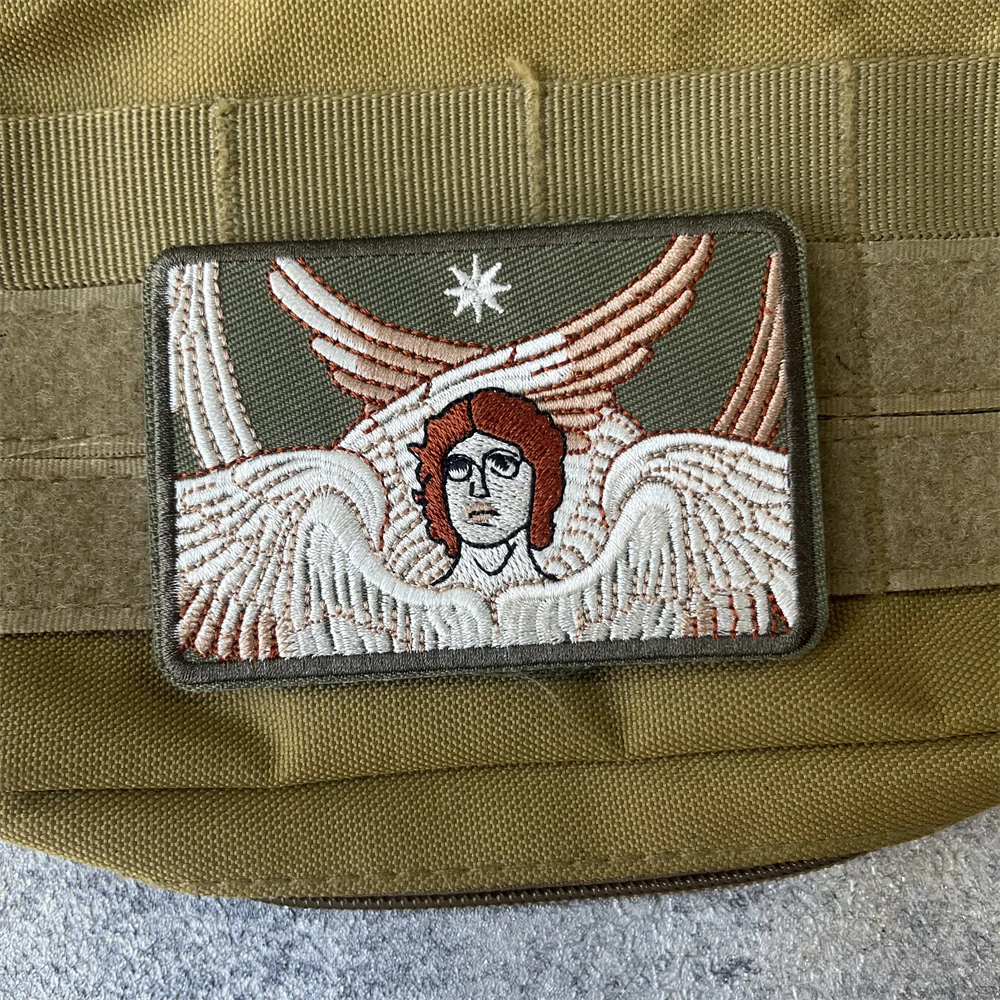 Parche bordado moral Ángel Seraphim – Velcro táctico para mochila - imagen 5