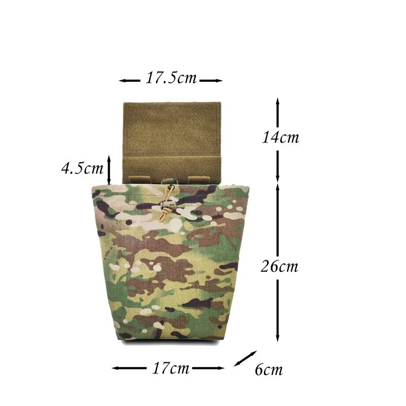 Bolsa plegable Airsoft Molle, bolsa táctica EDC, equipo extendido, Multicam, colgante inferior, almacenamiento de reciclaje, bolsa Abdominal - imagen 5