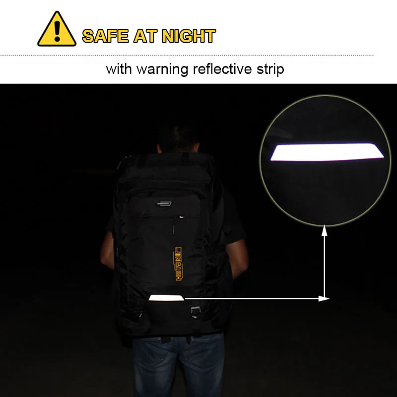 Mochila táctica de nailon de gran capacidad para hombre y mujer, Bolsa Escolar grande de 80L/50L para exteriores, Camping y senderismo - imagen 4