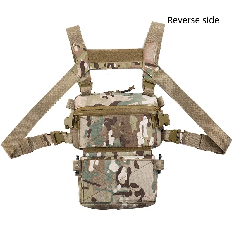 Bolsa de pecho táctica para exteriores, bolsa de accesorios MOLLE, chaleco deportivo para correr, bolso de hombro multifuncional - imagen 3