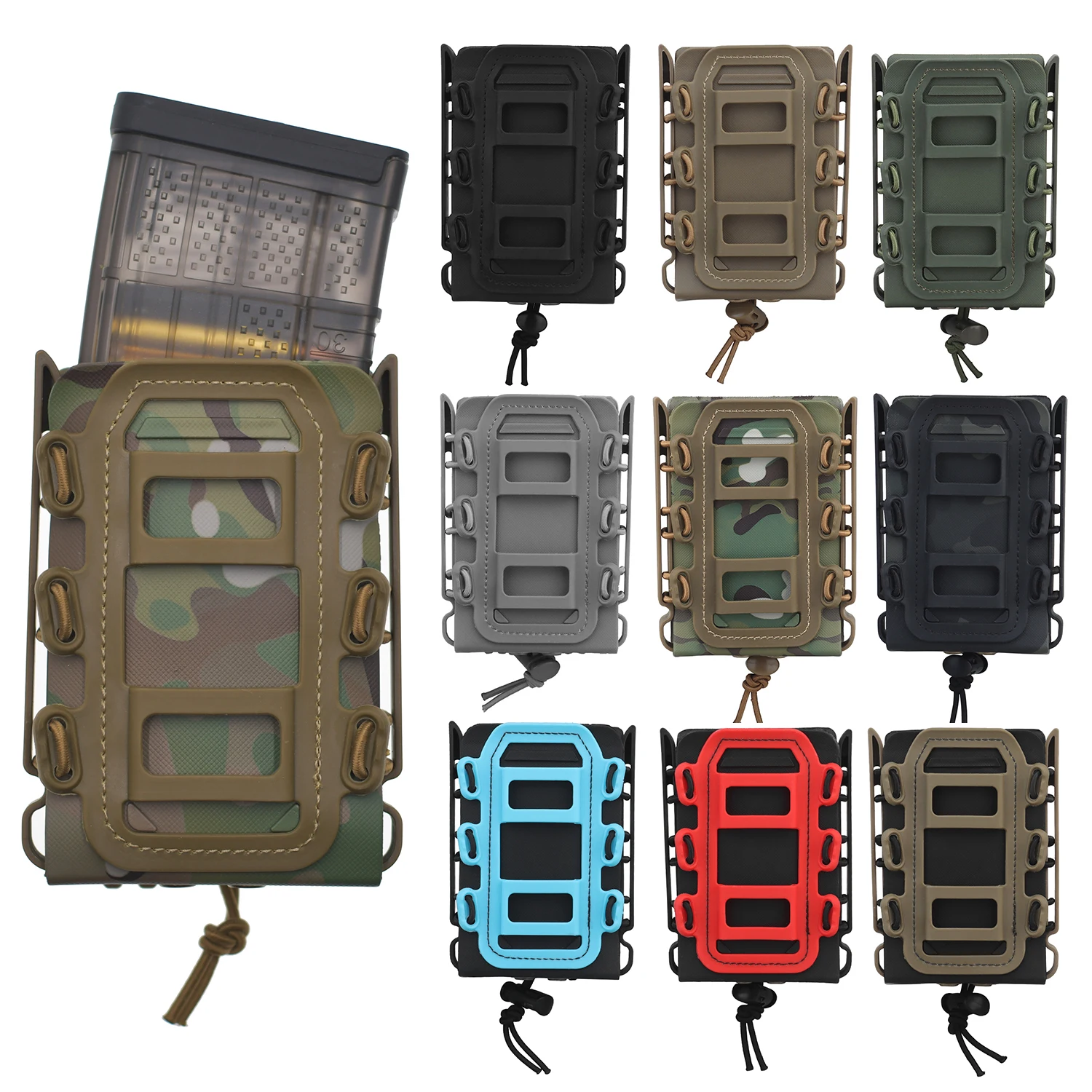 Nueva versión SCORPION SOFTSHELL 2,0 Molle revista bolsa funda Mag Carrier para Rifle AK AR M4 5,56 7,62.308 Airsoft AEG GBB - imagen 5