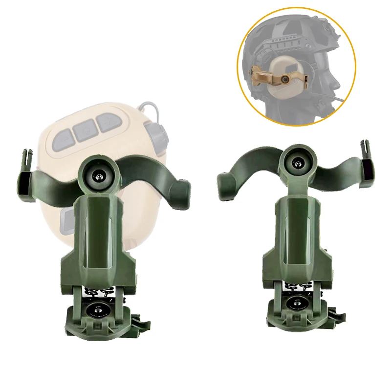 360 °   Rotación, soporte de riel para auriculares de casco, adaptador de riel para casco de auriculares tácticos EARMOR M32 y M31, orejeras para tiro de caza - imagen 5