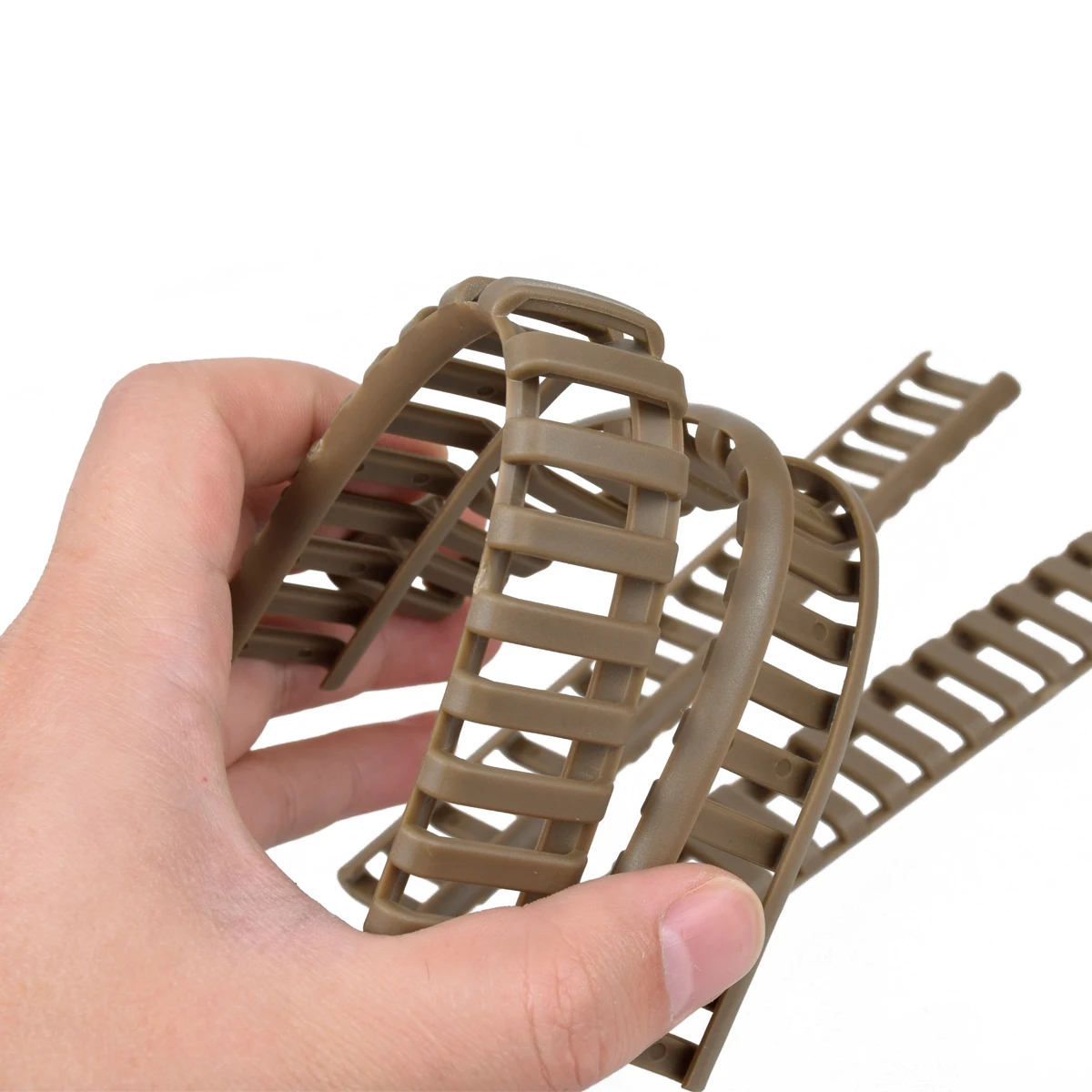 Kit de cubierta de riel Picatinny de goma táctica de 20mm, Protector de tope de manos Airsoft para caza, en forma de escalera para Rifle de riel BCM Picatinny - imagen 3