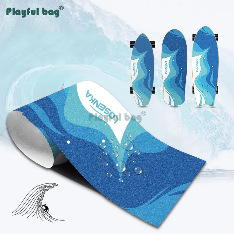 Papel de lija para monopatín, pegatinas antideslizantes para monopatín de cuatro ruedas, accesorio de papel de lija AMB250, 28x84CM - imagen 3