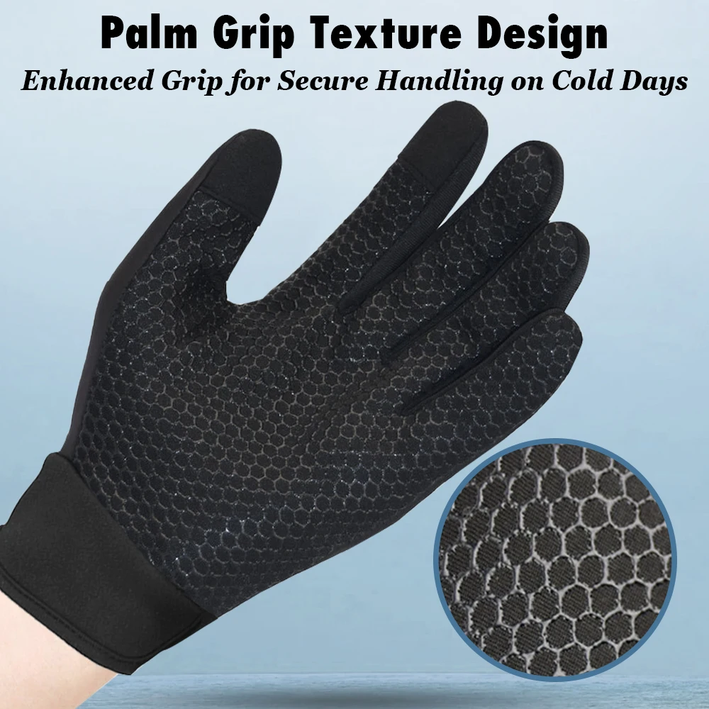 Guantes Térmicos para hombre y mujer, guantes cálidos de invierno con dedos completos, guantes calentadores de manos antideslizantes con forro polar para pantalla táctil, caza y ciclismo - imagen 2