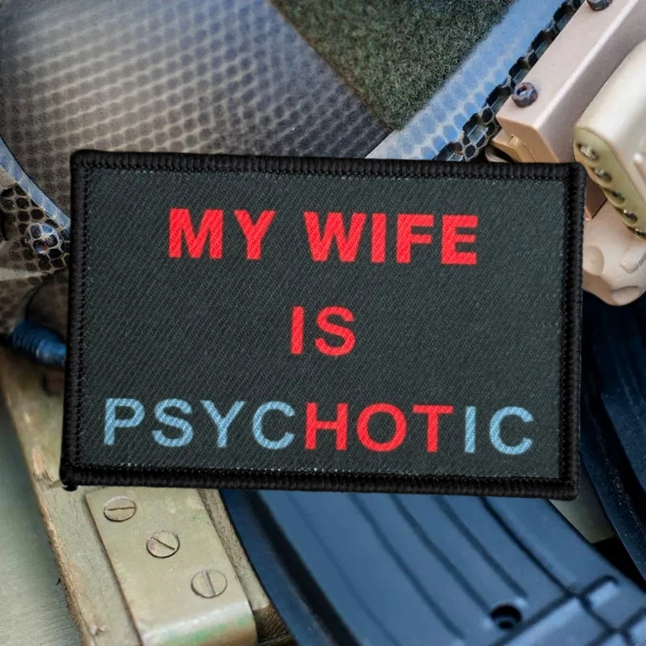 Parche táctico PsycHOTic – Morale patch impreso con velcro - imagen 5
