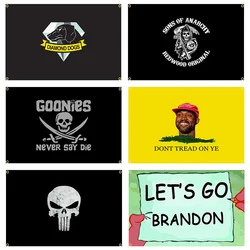 Bandera de colección interesante de Goonies/Diamante, perros/hijos de la anarquía, decoración impresa de poliéster, tapiz de bandera, 90x150cm