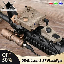 Láser táctico DBAL A2 rojo/verde/azul, linterna SF M300A/M600C y juego de sitch remoto AXON, luz LED blanca para caza Airsoft
