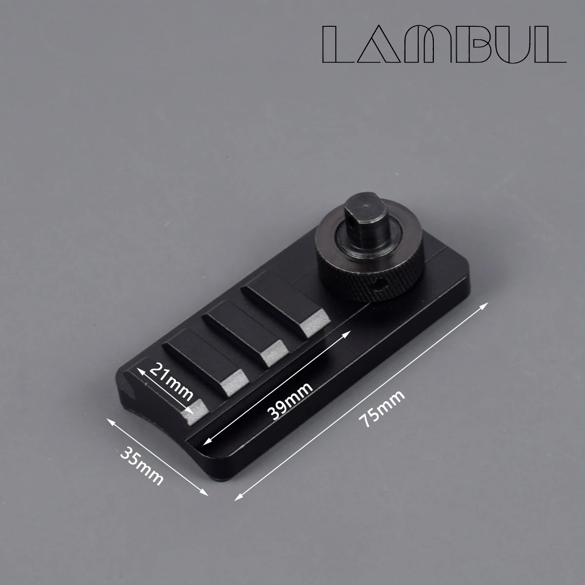 Adaptador de riel Picatinny con perno giratorio táctico para bípode de Rifle, adaptador de montaje Picatinny de 20mm con Base de goma de 3 ranuras - imagen 2