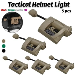 Casco táctico LED recargable con luz infrarroja verde y roja