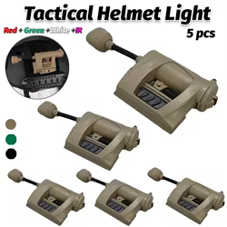 Casco táctico con luz MPLS recargable 3 modos verde rojo IR