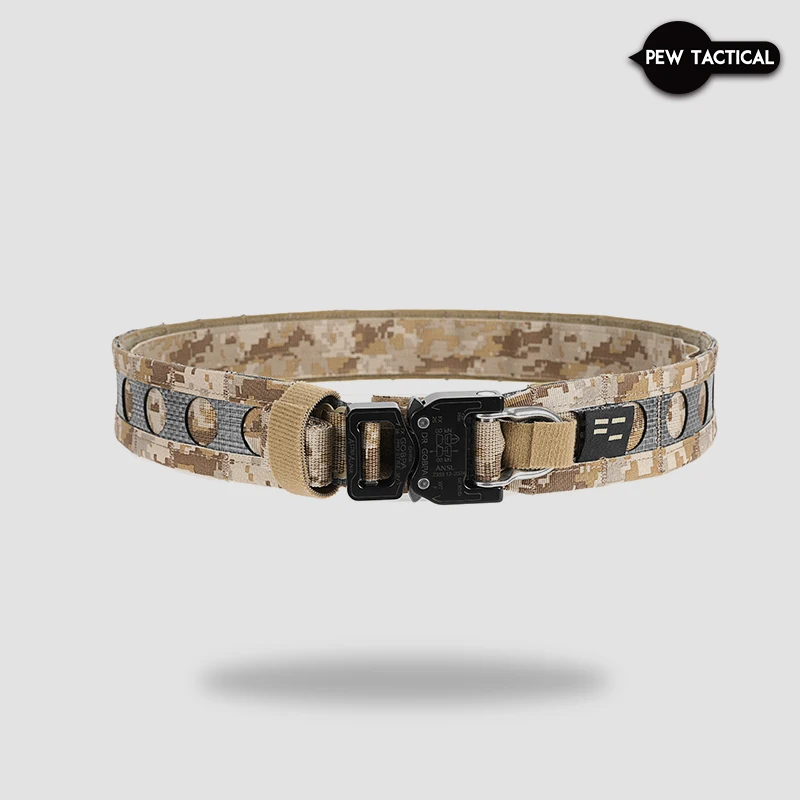 PEW TACTICAL Lightweigh MOLLE Bison cinturón táctico de doble capa estilo Ferro 12 capas T-board Tegris caza Airsoft cinturón - imagen 2