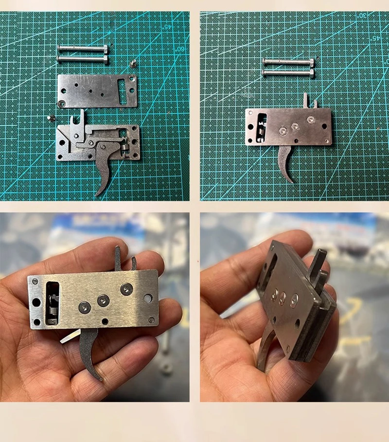 Accesorios de bricolaje Mini ayuda de liberación de metal: bloqueo de gatillo de acero inoxidable y soporte de flecha de tracción hacia adelante - imagen 5