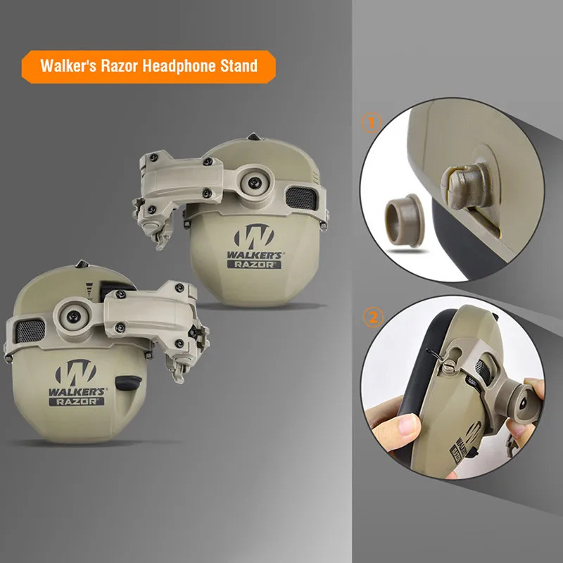 WADSN, adaptador de montaje en casco giratorio, soporte para auriculares para CWalker, lmpact, Auriculares deportivos, accesorios para caza al aire libre - imagen 5