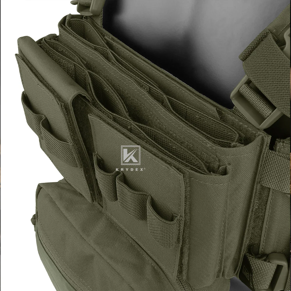 KRYDEX MK3 aparejo de pecho táctico Micro chasis de miedo chaleco ligero Modular M4 5,56 bolsa de revista chaleco Airsoft de caza - imagen 5