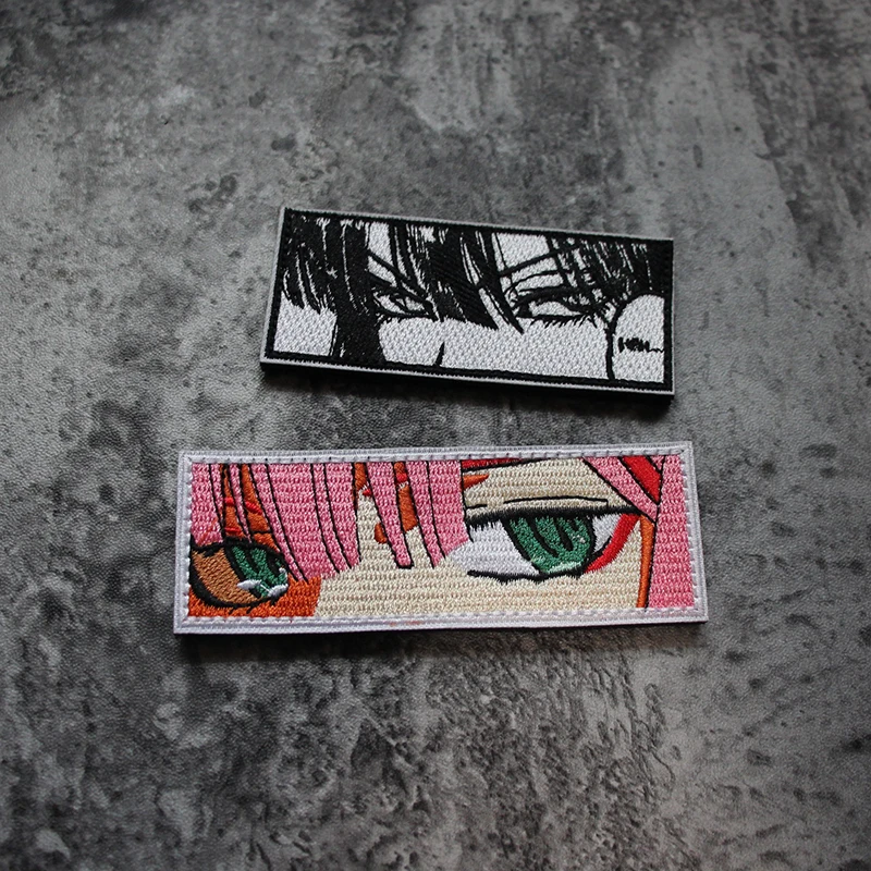 Chaleco táctico para exteriores, brazalete de 2 dimensiones, parches de media cara con ojos de niña, insignias coloridas bordadas completas, mochila - imagen 4