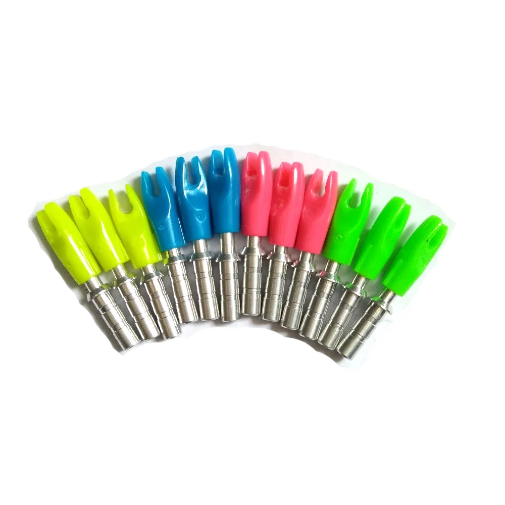 30 Uds Linkboy tiro con arco Pin Nock flecha para ID6.2mm flechas de carbono arco compuesto y flechas tiro caza